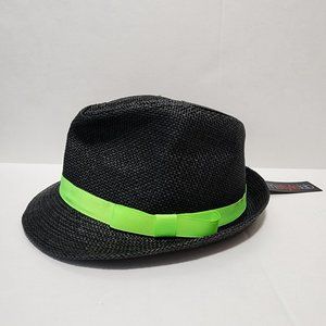 MSTYLELAB Straw Black Hat One Size with 100% Paper
